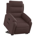vidaXL Fauteuil inclinable marron foncé tissu