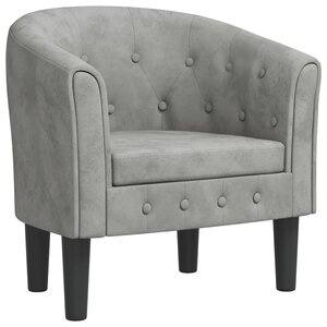 vidaXL Chaise cabriolet gris clair velours