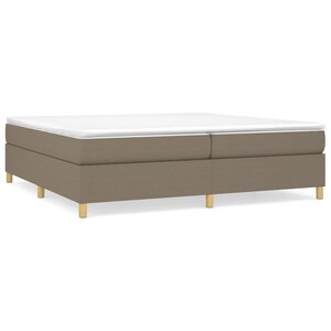 vidaXL Cadre de lit sans matelas taupe 200x200 cm tissu