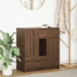 vidaXL Buffet avec tiroirs et portes chêne marron 70 5x34x74 5 cm