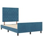 Lit vidaXL Bleu Foncé 120x190 cm Velours