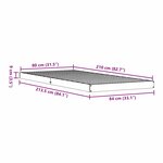 Lit de sol vidaXL Blanc 80x210 cm en bois massif de pin