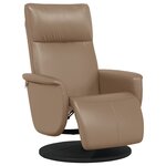 vidaXL Fauteuil inclinable avec repose-pieds cappuccino similicuir