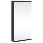 vidaXL Armoire de bain à miroir d'angle gris 30x24x60 cm