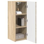 vidaXL Meuble TV mural Sonoma 30 x 31 x 80 cm Bois d'ingénierie