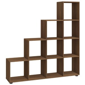 vidaXL Bibliothèque escalier Chêne marron 142 cm Bois d'ingénierie