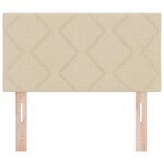 Tête de lit LED vidaXL Design Blocs de Diamant Crème 80 cm Tissu