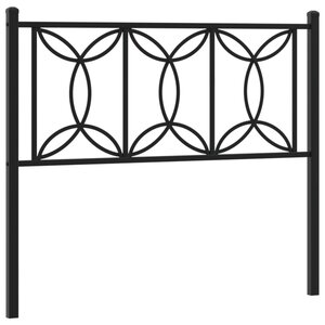 vidaXL Tête de lit métal noir 107 cm