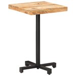 vidaXL Table de bistro Carrée 50x50x75 cm Bois de manguier brut