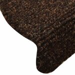 vidaXL Tapis autoadhésifs de marches 5 Pièces Marron 65x21x4cm Aiguilleté