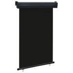 vidaXL Auvent latéral de balcon 125x250 cm noir