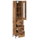 vidaXL Haut Armoire Bois Ancien 34 5 x 34 x 180 cm Bois d'ingénierie