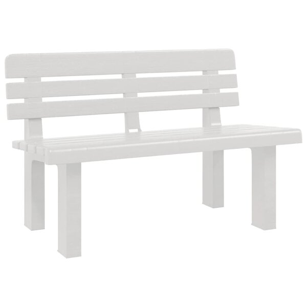vidaXL Banc de jardin blanc 110x52x71 cm polypropylène