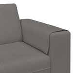 vidaXL Canapé Gris clair 250 x 188 x 76 cm Tissu en velours côtelé
