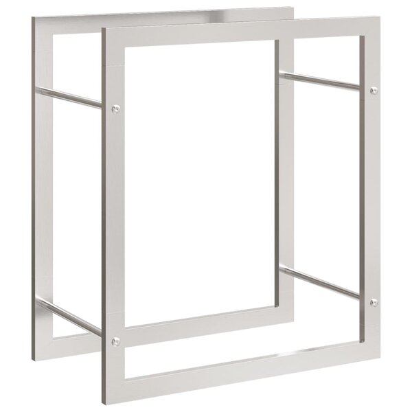 vidaXL Portant de bois de chauffage 50x28x56 cm acier inoxydable