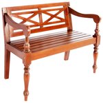 Banc banquette batavia 98 x 50 x 82 cm bois d'acajou massif marron foncé 02_0010924