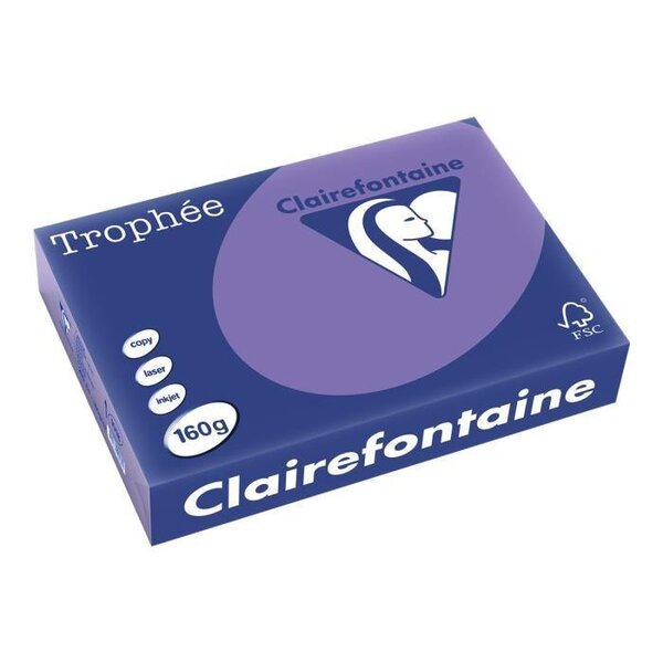 Ramette 250 Feuilles Papier 160g A4 210x297 mm violine TROPHÉE