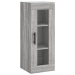 vidaXL Buffet haut Sonoma gris 34 5x34x180 cm Bois d'ingénierie