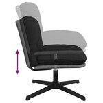 vidaXL Chaise pivotante de bureau Noir Tissu