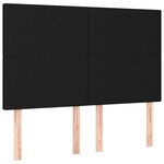 vidaXL Sommier à lattes de lit avec matelas Noir 140x200 cm Tissu