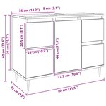 vidaXL Armoire de salle de bain chêne artisanal bois d'ingénierie