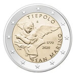 2 euros commémorative Saint Marin 2020 - Tiepolo en coffret BU.