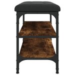 vidaXL Banc à chaussures chêne fumé 62x32x47 cm bois d'ingénierie