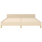 vidaXL Cadre de lit sans matelas crème 180x200 cm tissu