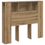 vidaXL Armoire de tête de lit chêne artisanal 120x19x104 5 cm