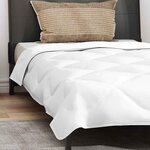 vidaXL Duvet d'été simple avec oreiller 2 Pièces Blanc Microfibre