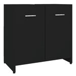 vidaXL Armoire de salle de bain noir 60x33x61 cm Bois d'ingénierie