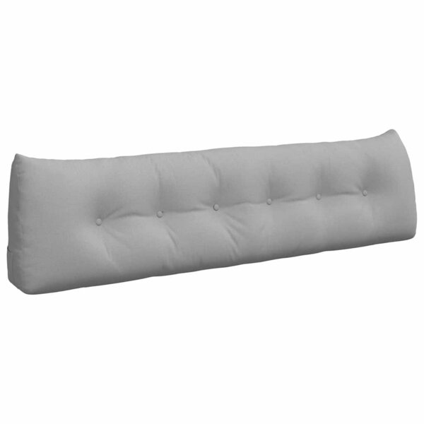 vidaXL Coussin de Dos Gris nuage 180 x 24 x 50 cm tissu