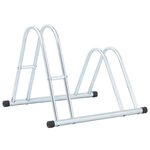 vidaXL Support de vélo au sol autoportant pour 2 vélos acier galvanisé
