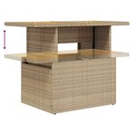 vidaXL Salon de jardin avec coussins 9 Pièces beige résine tressée acacia