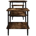 vidaXL Meuble TV chêne fumé 197x35x52 cm bois d'ingénierie