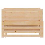 vidaXL Lit coulissant Bois de pin massif 2x(90x200) cm