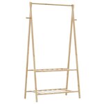 vidaXL Porte-vêtement avec étagères 96x45 5x150 5 cm bambou