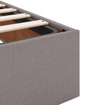 vidaXL Cadre de lit avec stockage Taupe 200 x 200 cm tissu