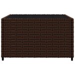 vidaXL Salon de jardin 3 Pièces avec coussins marron résine tressée