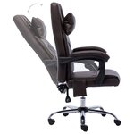 vidaXL Chaise de bureau de massage Marron Similicuir