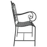 vidaXL Banc extérieur Noir Métal Standard Robuste Banc d'extérieur