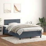 vidaXL Sommier à lattes de lit et matelas gris foncé 120x220cm velours