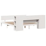vidaXL Lit bibliothèque sans matelas blanc 180x200 cm bois pin massif