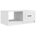 vidaXL Table basse Blanc 90 x 50 x 37 cm Bois d'ingénierie