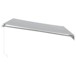vidaXL Auvent manuel rétractable anthracite et blanc 400x350 cm