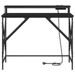 vidaXL Bureau Chêne noir 100 x 50 x 86.5 cm Bois d'ingénierie