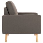 vidaXL Ensemble de canapés 2 Pièces Tissu Taupe