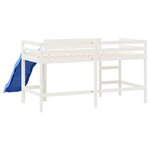 vidaXL Lit mezzanine enfants toboggan blanc 80x200 cm bois pin massif