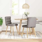 vidaXL Chaises à manger lot de 2 taupe tissu