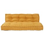 vidaXL Coussin de canapé sur palette 2 Pièces Jaune tissu